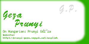 geza prunyi business card